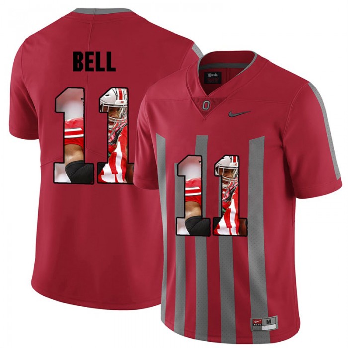 Men Vonn Bell Ohio State Buckeyes Red Player Pictorital Fashion Football Jersey
