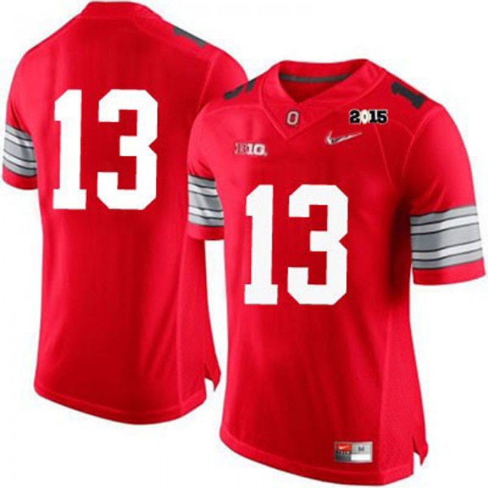 Ohio State Buckeyes #13 Red Diamond Quest Football For Men Jersey