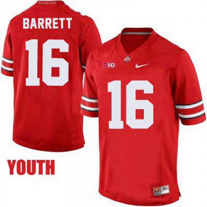 Ohio State Buckeyes #16 J.T. Barrett Red Football Youth Jersey