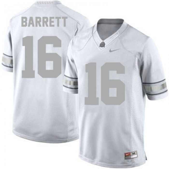 Ohio State Buckeyes #16 J.T. Barrett White Football For Men Jersey