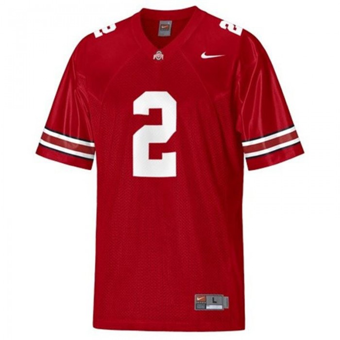 Ohio State Buckeyes #2 Cris Carter Red Football For Men Jersey