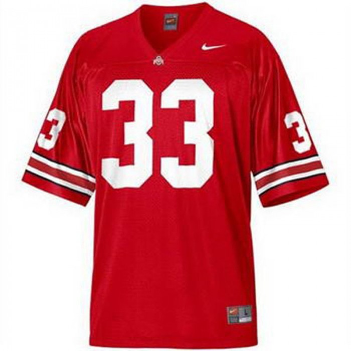 Ohio State Buckeyes #33 Pete Johnson Red Football For Men Jersey