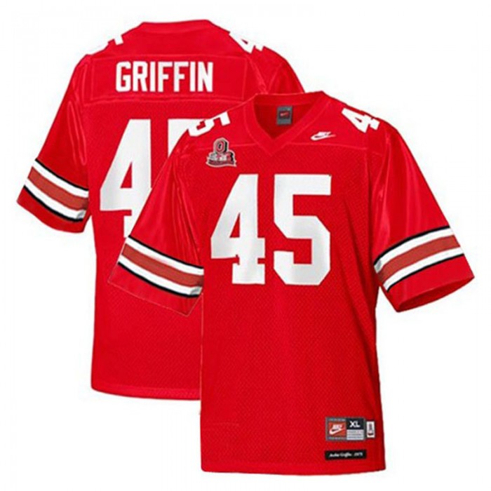 Ohio State Buckeyes #45 Archie Griffin Red Football For Men Jersey