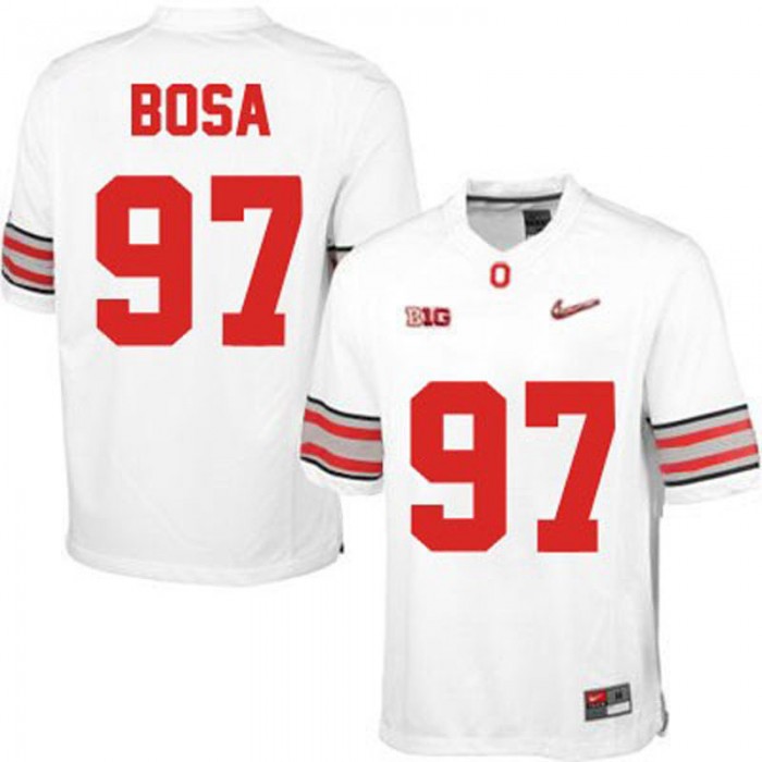 Ohio State Buckeyes #97 Joey Bosa White Football For Men Jersey