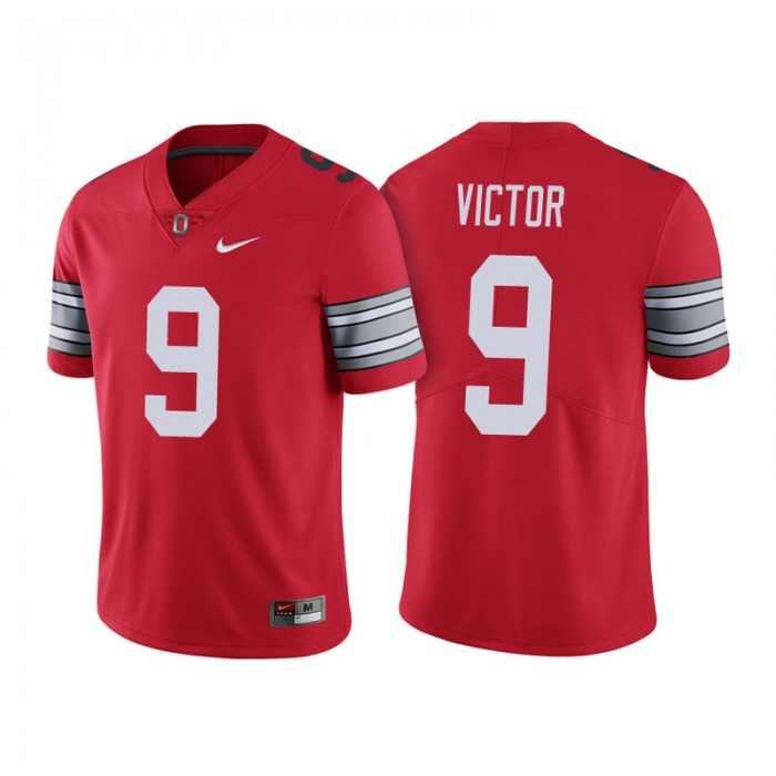 Binjimen Victor #9 Ohio State Buckeyes Scarlet 2018 Spring Game Limited Jersey