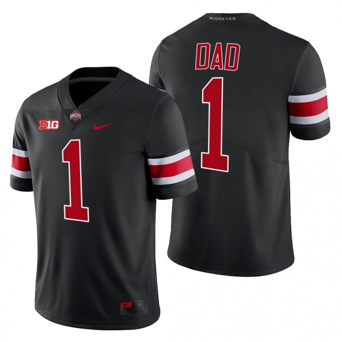 2022 Fathers Day Gift Ohio State Buckeyes Greatest Dad Jersey Black