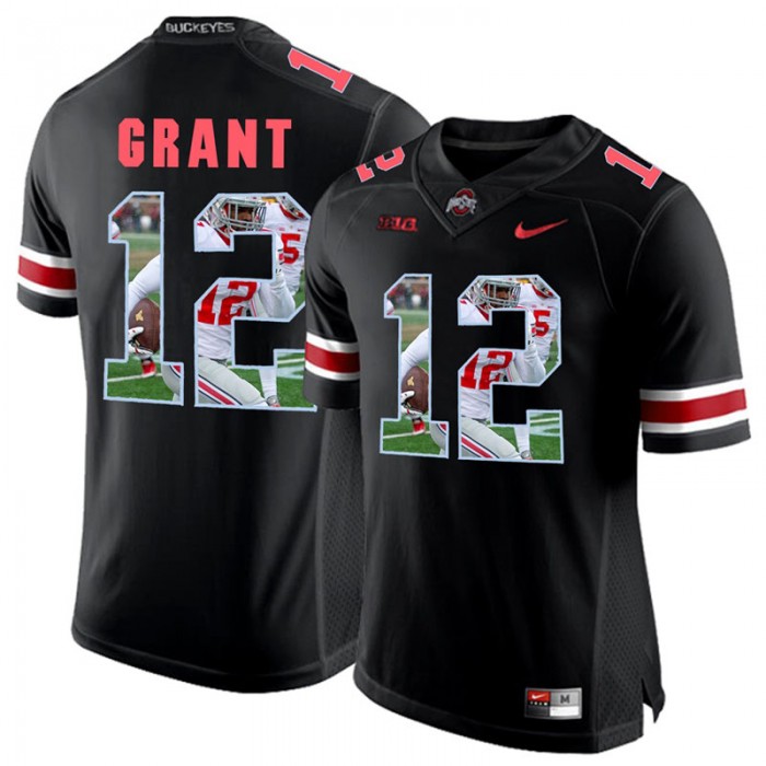 Doran Grant Ohio State Buckeyes Blackout Player Pictorial Fashion Jersey