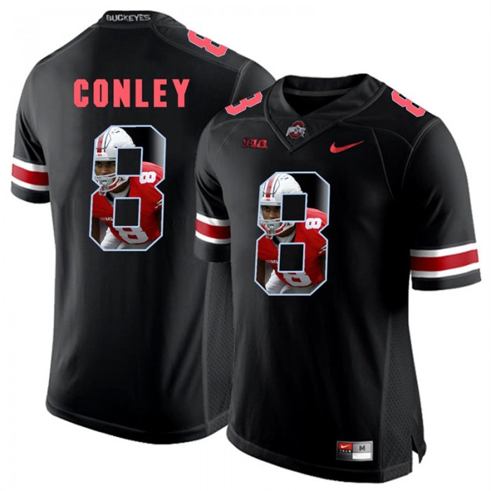 Gareon Conley Ohio State Buckeyes Blackout Player Pictorial Fashion Jersey