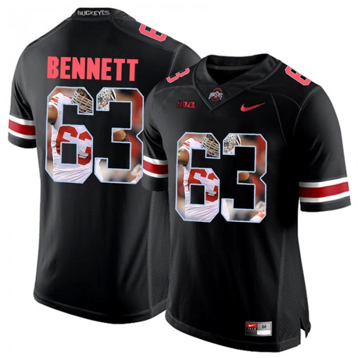 Michael Bennett Ohio State Buckeyes Blackout Player Pictorial Fashion Jersey