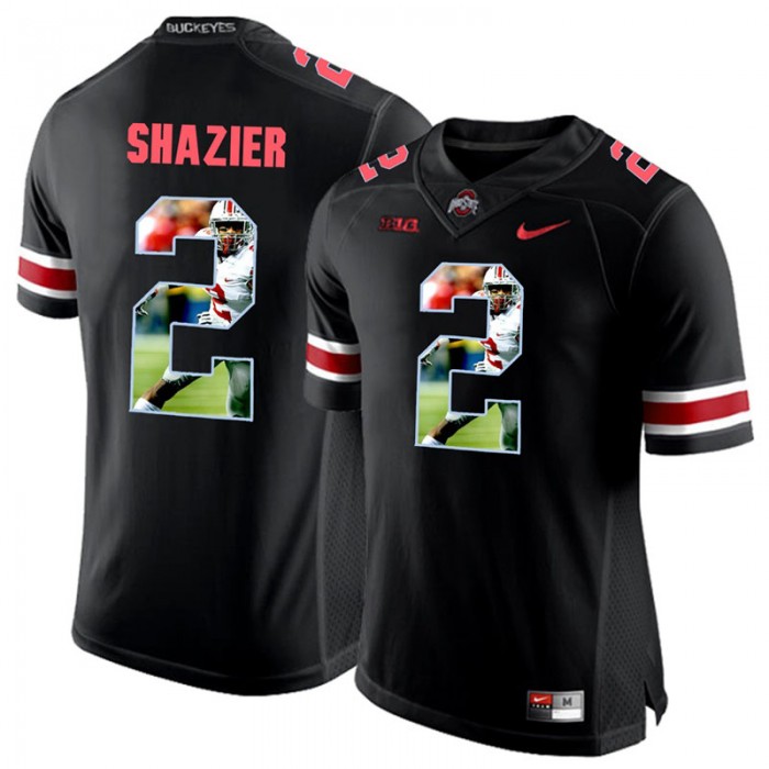 Ryan Shazier Ohio State Buckeyes Blackout Player Pictorial Fashion Jersey