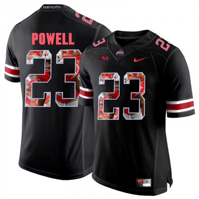 Tyvis Powell Ohio State Buckeyes Blackout Player Pictorial Fashion Jersey
