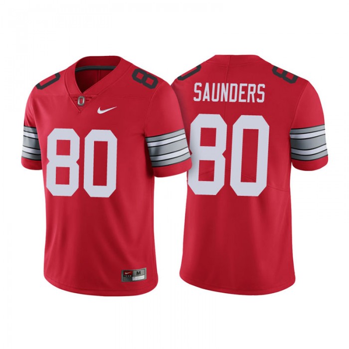 C.J. Saunders #80 Ohio State Buckeyes Scarlet 2018 Spring Game Limited Jersey