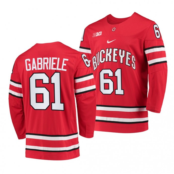 Ohio State Buckeyes Grant Gabriele Red College Hockey Hockey Jersey