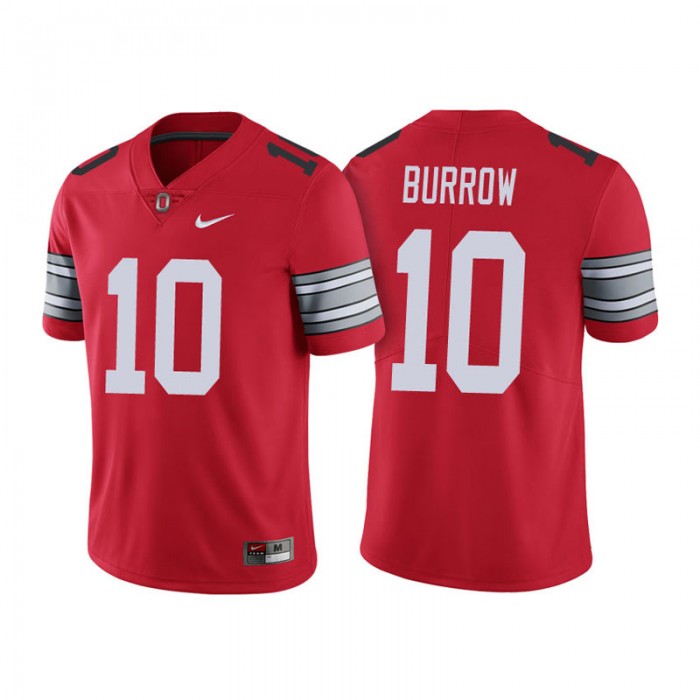 Joe Burrow #10 Ohio State Buckeyes Scarlet 2018 Spring Game Limited Jersey