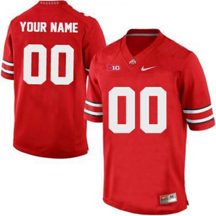Ohio State Buckeyes Red Customized Football For Men Jersey