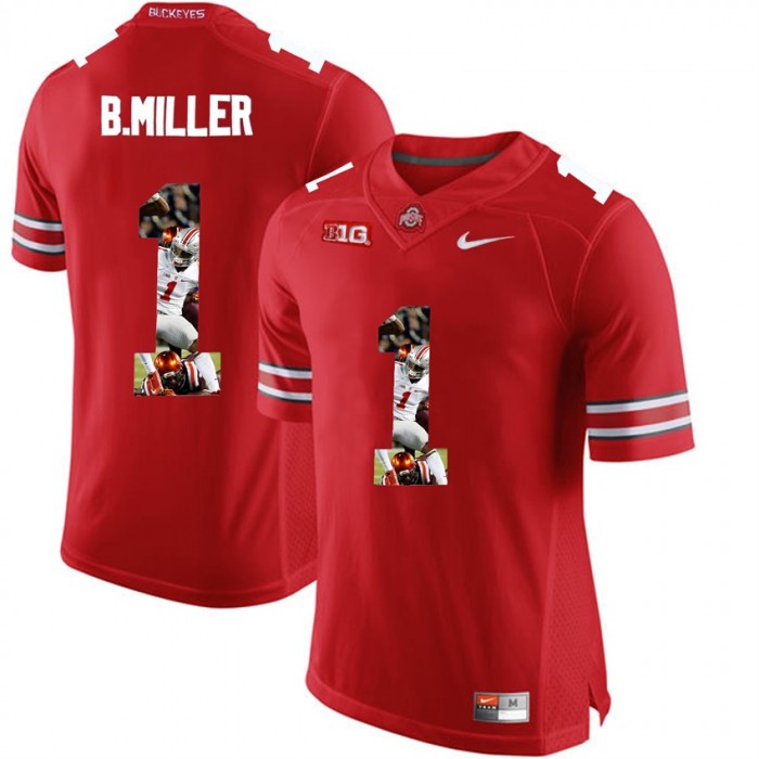 Braxton Miller Ohio State Buckeyes Scarlet Player Pictorial Fashion Jersey