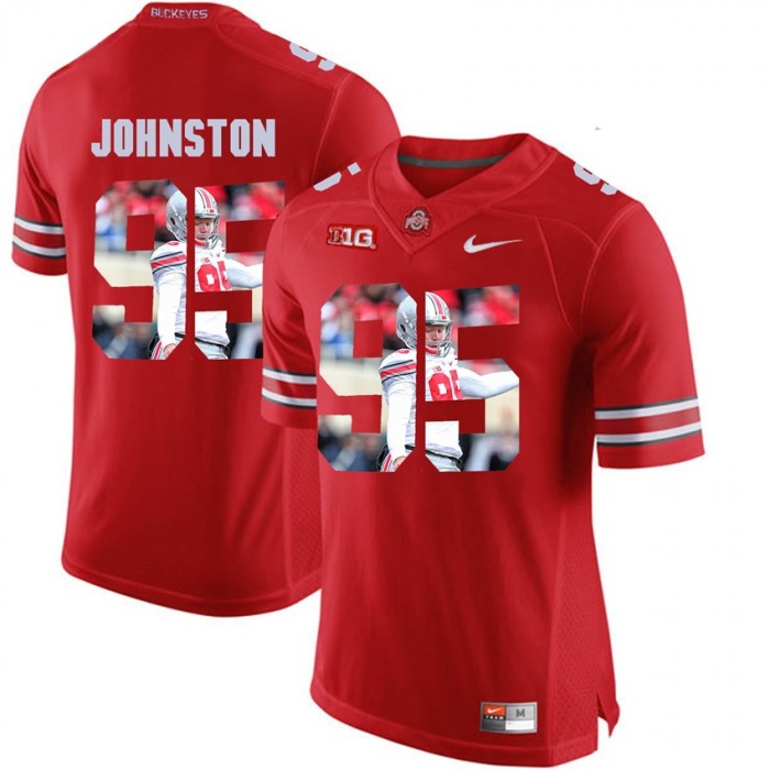 Cameron Johnston Ohio State Buckeyes Scarlet Player Pictorial Fashion Jersey