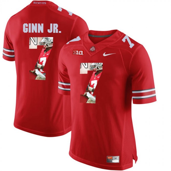 Ted Ginn Jr. Ohio State Buckeyes Scarlet Player Pictorial Fashion Jersey