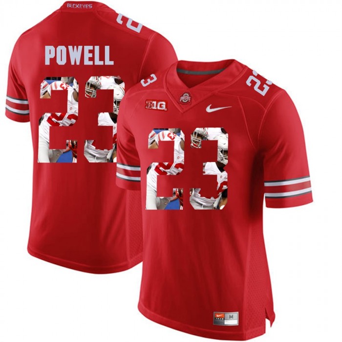 Tyvis Powell Ohio State Buckeyes Scarlet Player Pictorial Fashion Jersey
