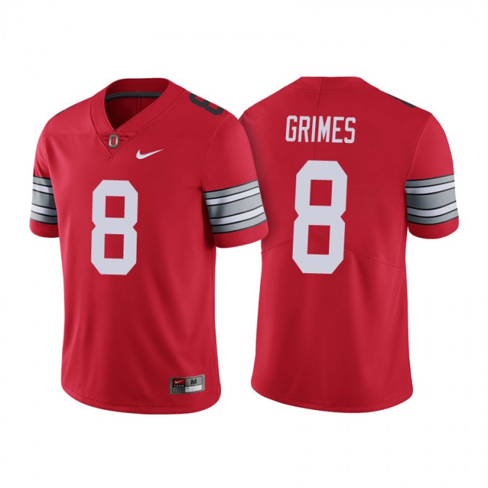 Trevon Grimes #8 Ohio State Buckeyes Scarlet 2018 Spring Game Limited Jersey