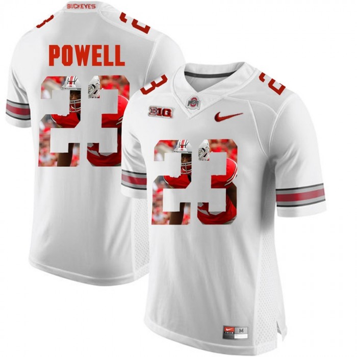 Tyvis Powell Ohio State Buckeyes White Player Pictorial Fashion Jersey