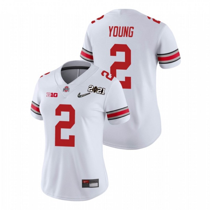 Ohio State Buckeyes Chase Young 2021 National Championship Jersey Women's White