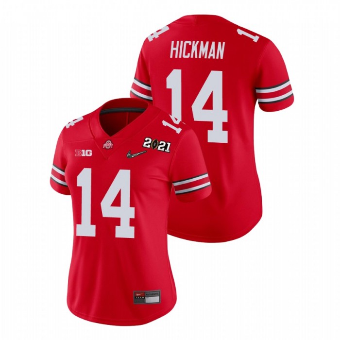 Ohio State Buckeyes Ronnie Hickman 2021 National Championship Jersey Women's Scarlet
