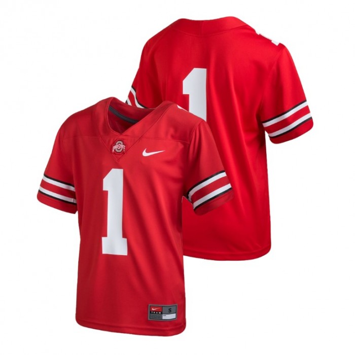 Youth Ohio State Buckeyes Scarlet College Football Team Replica Jersey
