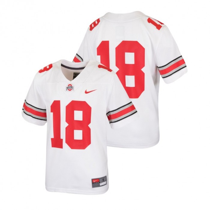 Youth Ohio State Buckeyes White College Football Replica Jersey