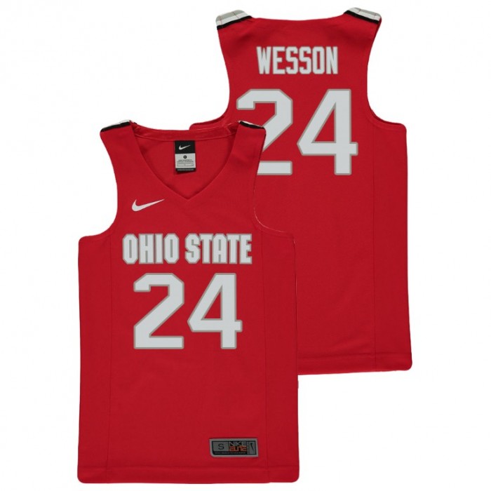 Youth Ohio State Buckeyes College Basketball Red Andre Wesson Replica Jersey