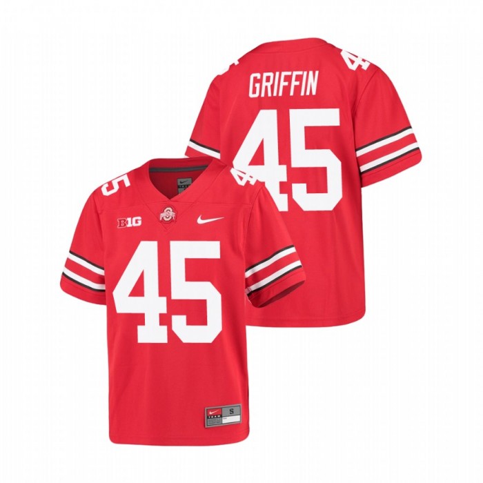 Ohio State Buckeyes Archie Griffin Alumni Football Game Jersey Youth Scarlet
