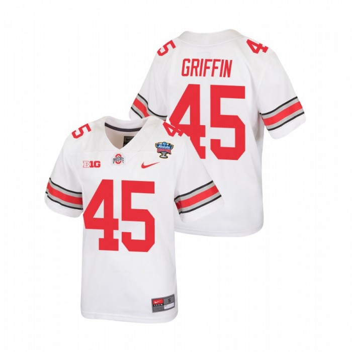 Ohio State Buckeyes Archie Griffin 2021 Sugar Bowl Replica Jersey Youth White