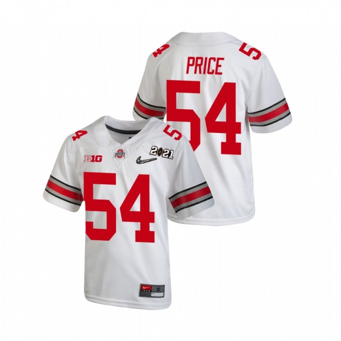 Ohio State Buckeyes Billy Price 2021 National Championship Jersey Youth White