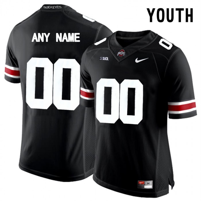 Youth Ohio State Buckeyes #00 Black College Limited Football Customized Jersey