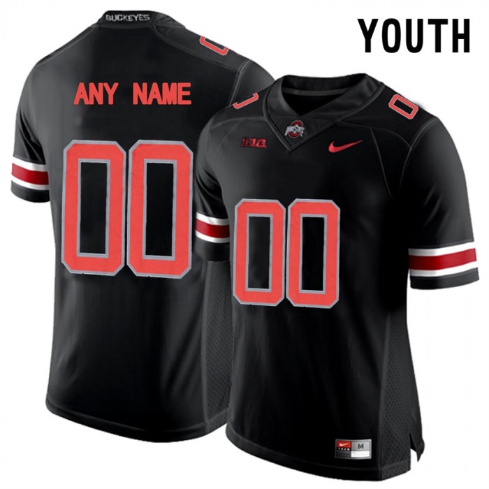 Youth Ohio State Buckeyes #00 Blackout College Limited Football Customized Jersey