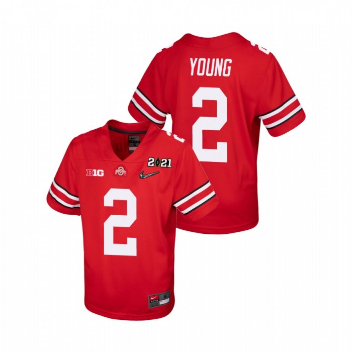 Ohio State Buckeyes Chase Young 2021 National Championship Jersey Youth Scarlet