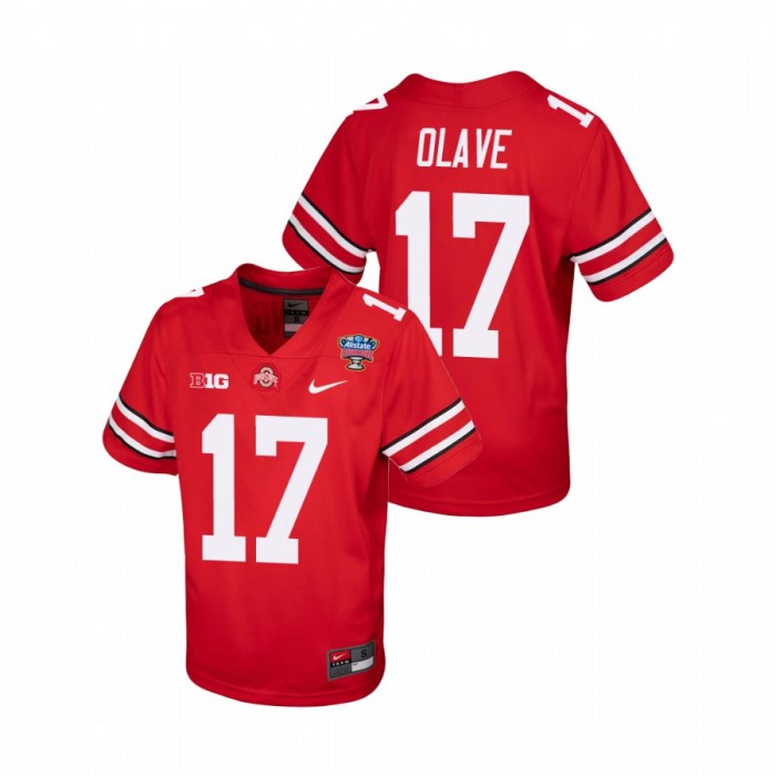 Ohio State Buckeyes Chris Olave 2021 Sugar Bowl College Football Jersey Youth Scarlet