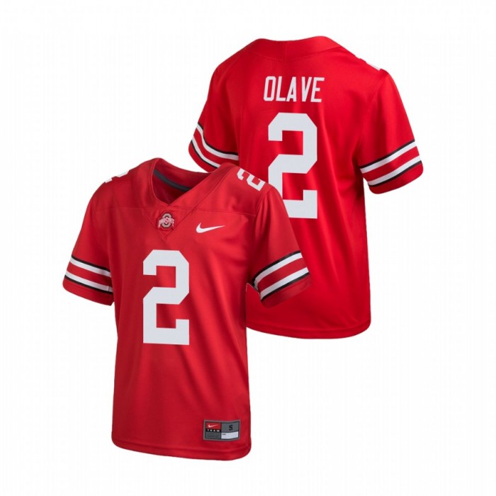 Ohio State Buckeyes Chris Olave Untouchable Football Jersey Youth Scarlet