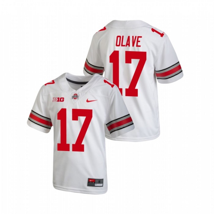 Ohio State Buckeyes Chris Olave Replica College Football Jersey Youth White