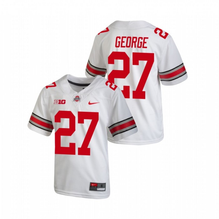 Ohio State Buckeyes Eddie George Replica College Football Jersey Youth White