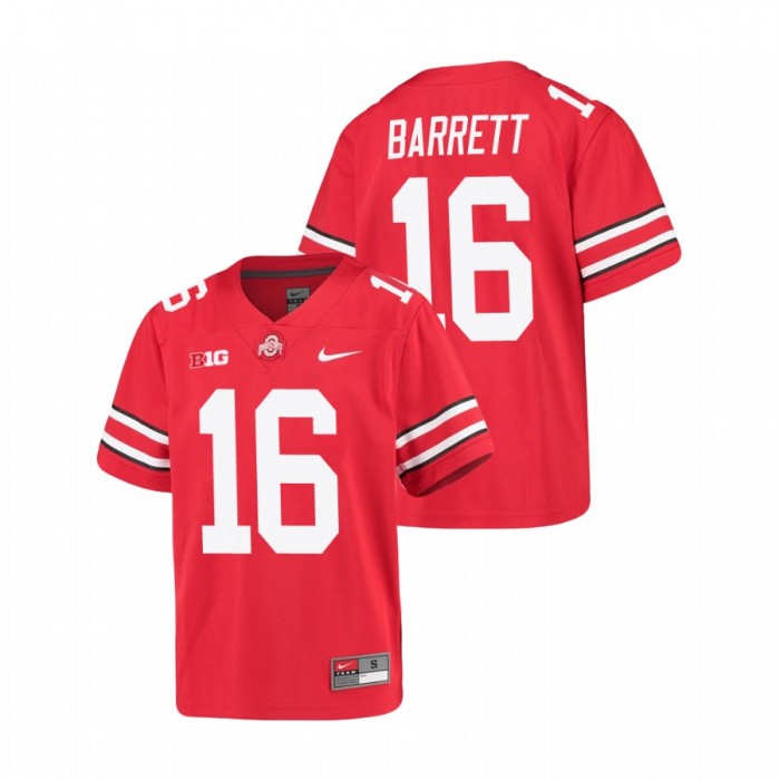 Ohio State Buckeyes J.T. Barrett Alumni Football Game Jersey Youth Scarlet