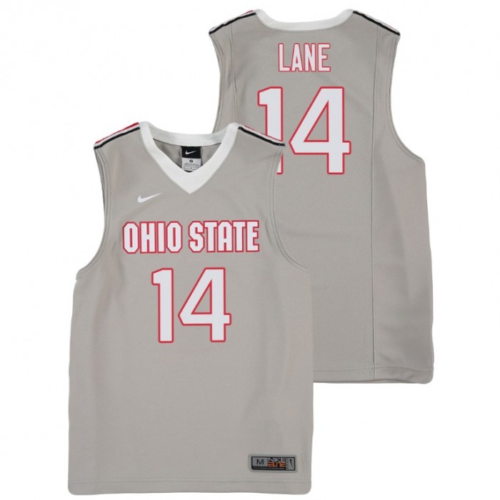 Youth Ohio State Buckeyes College Basketball Gray Joey Lane Replica Jersey