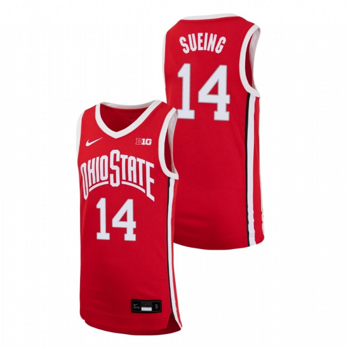 Ohio State Buckeyes Justice Sueing Jersey Basketball Scarlet Replica Youth