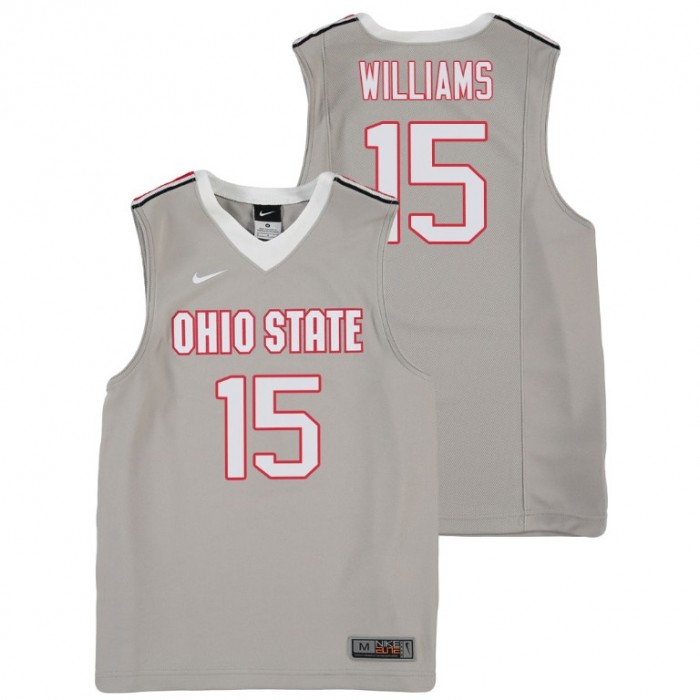 Youth Ohio State Buckeyes College Basketball Gray Kam Williams Replica Jersey