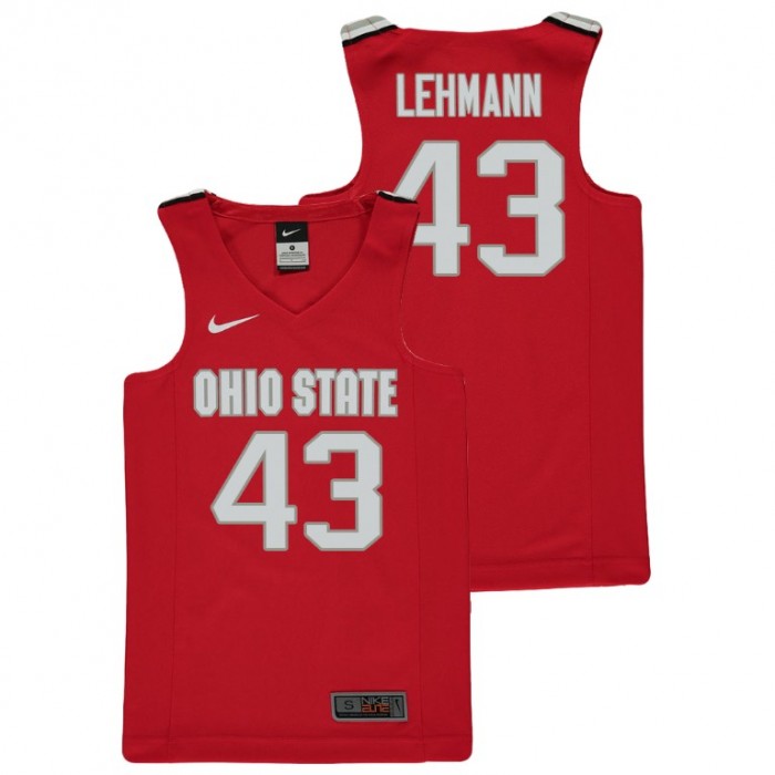 Youth Ohio State Buckeyes College Basketball Red Matt Lehmann Replica Jersey