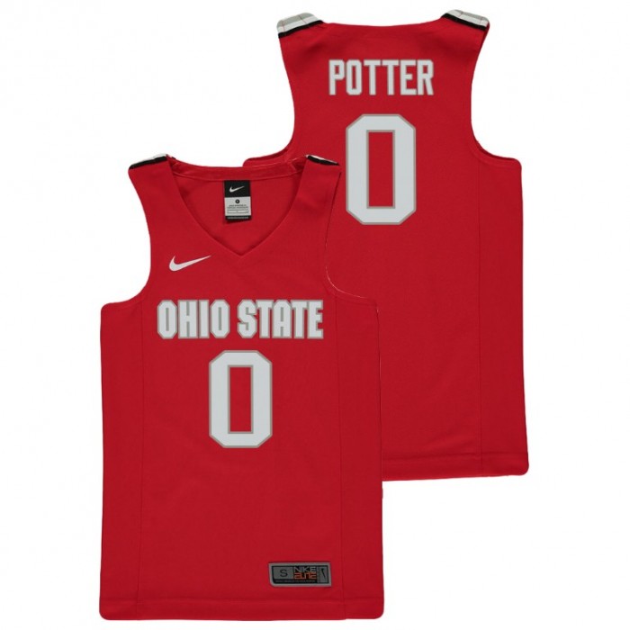 Youth Ohio State Buckeyes College Basketball Red Micah Potter Replica Jersey