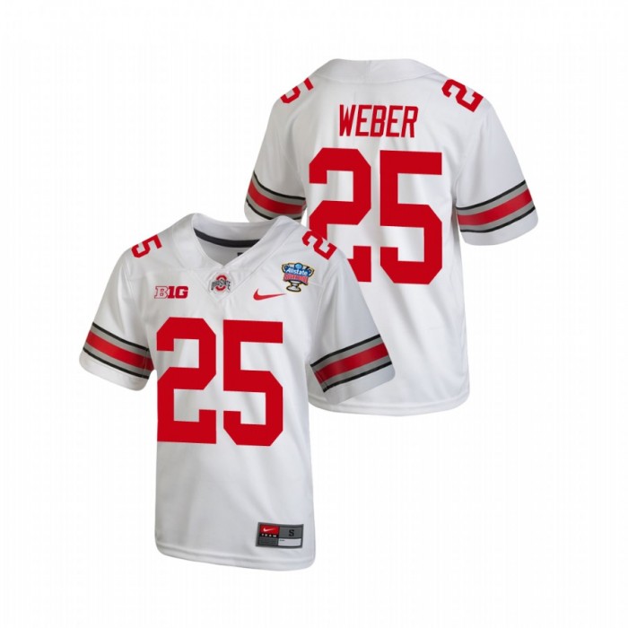 Ohio State Buckeyes Mike Weber 2021 Sugar Bowl College Football Jersey Youth White