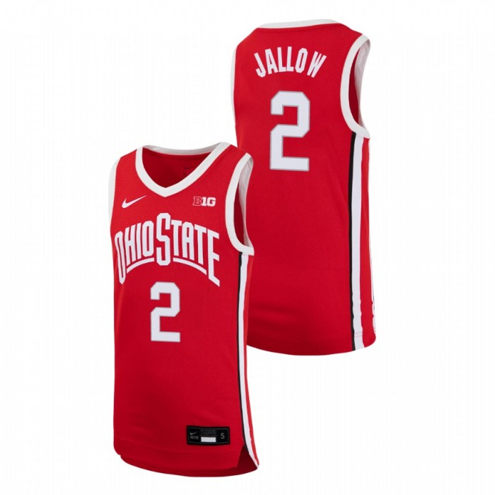 Ohio State Buckeyes Musa Jallow Jersey Basketball Scarlet Replica Youth