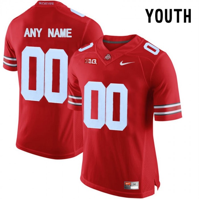 Youth Ohio State Buckeyes #00 Red College Limited Football Customized Jersey