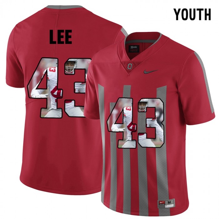 Youth Darron Lee Ohio State Buckeyes Red Player Pictorital Fashion Football Jersey